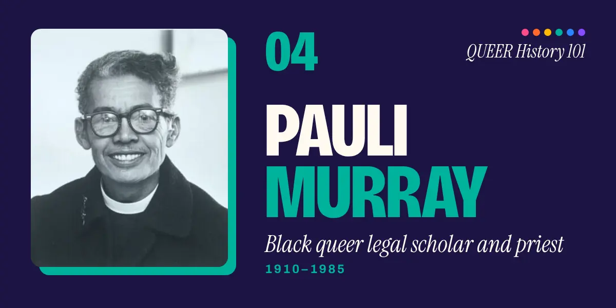 Pauli Murray, Black queer legal scholar and priest, 1910 to 1985